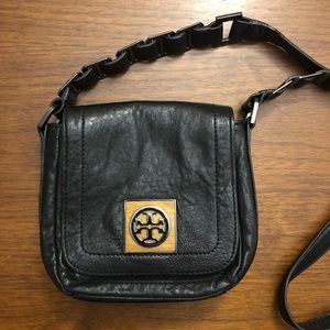 TORY BURCH Mini Crossbody Purse Black Leather